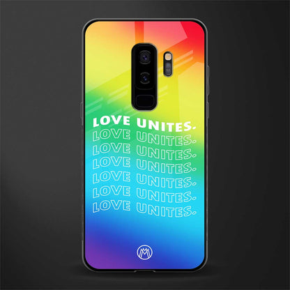 love unites glass case for samsung galaxy s9 plus image