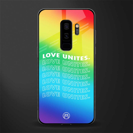 love unites glass case for samsung galaxy s9 plus image