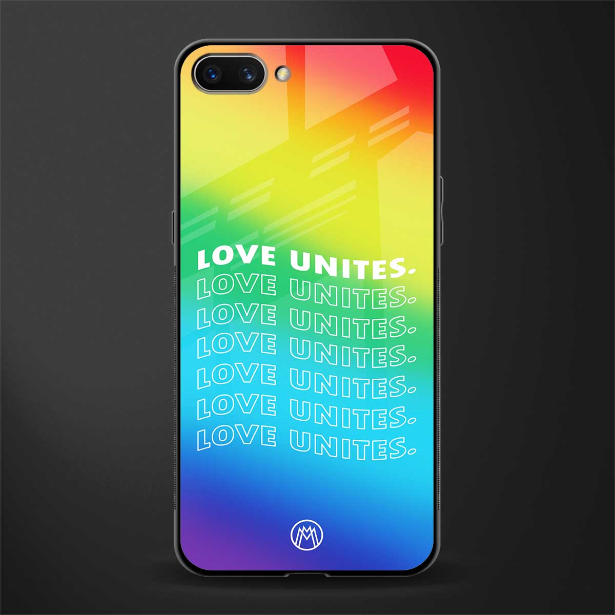 love unites glass case for realme c1 image