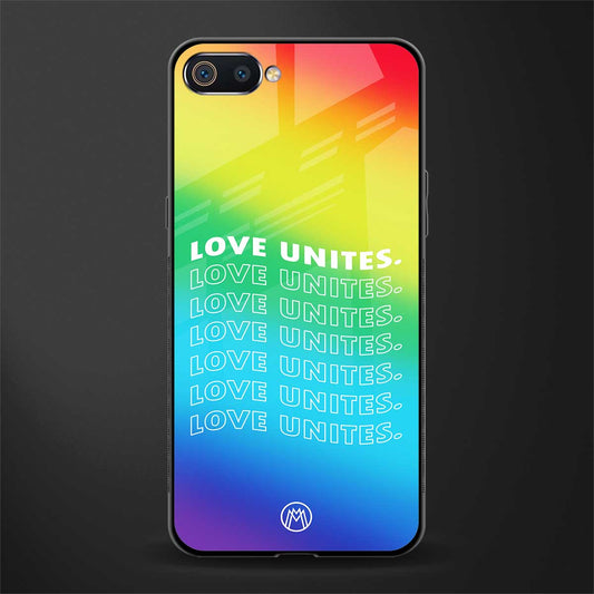 love unites glass case for realme c2 image