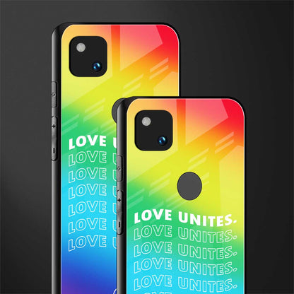 love unites back phone cover | glass case for google pixel 4a 4g