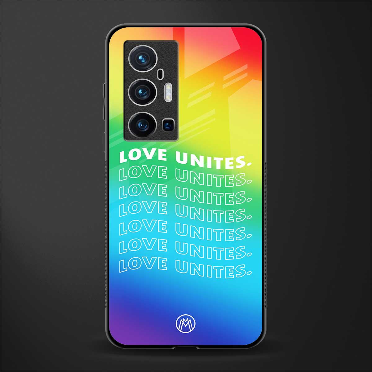 love unites glass case for vivo x70 pro plus image