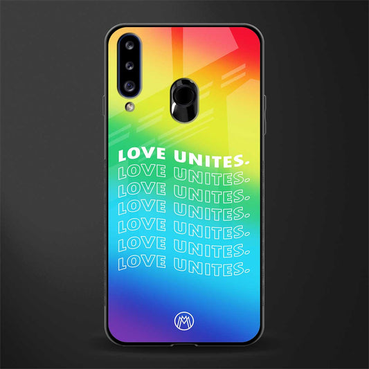 love unites glass case for samsung galaxy a20s image