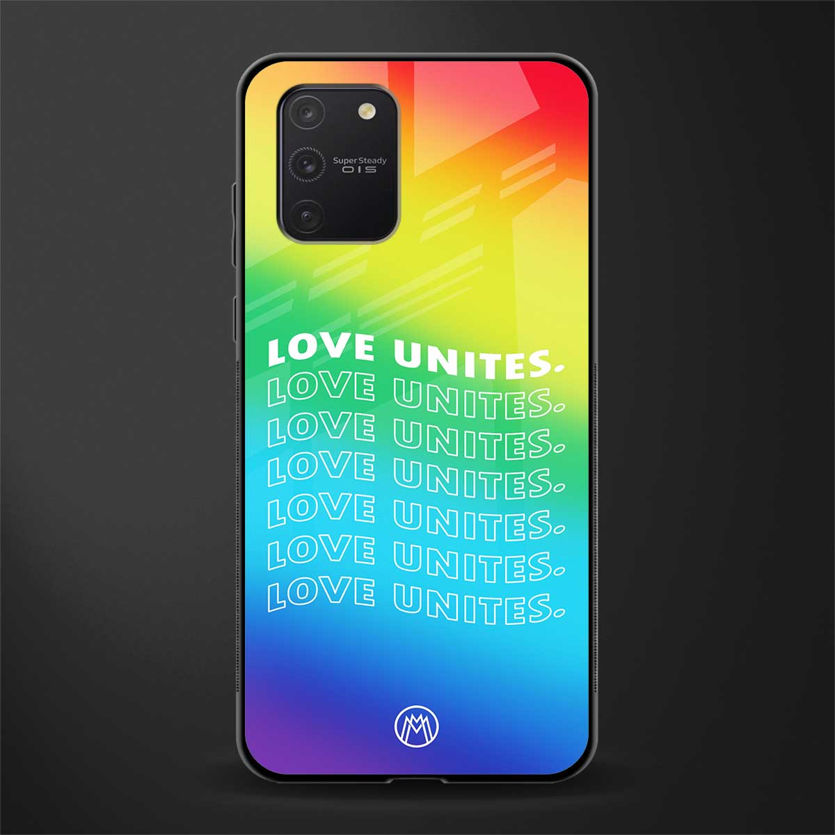 love unites glass case for samsung galaxy a91 image