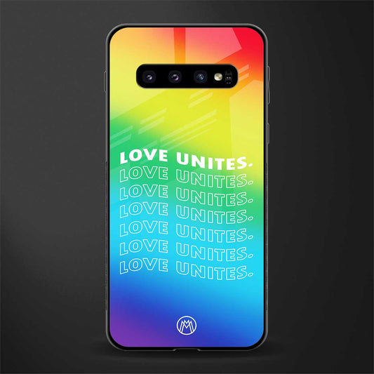 love unites glass case for samsung galaxy s10 image