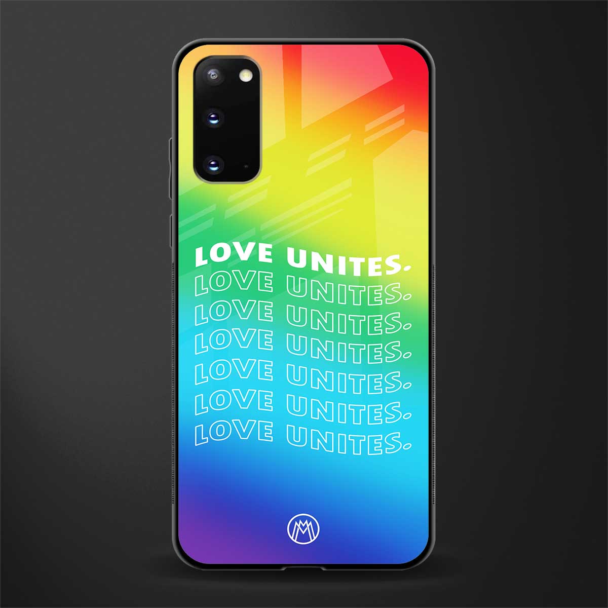 love unites glass case for samsung galaxy s20 image
