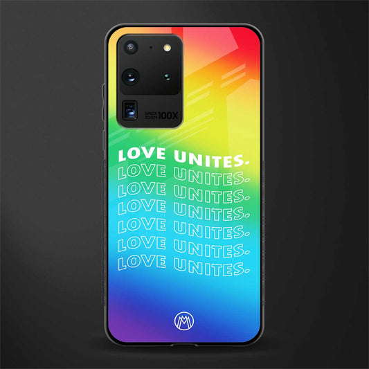 love unites glass case for samsung galaxy s20 ultra image