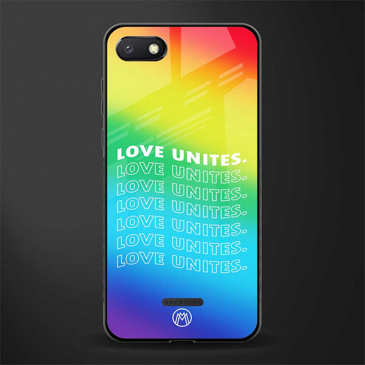 love unites glass case for redmi 6a image