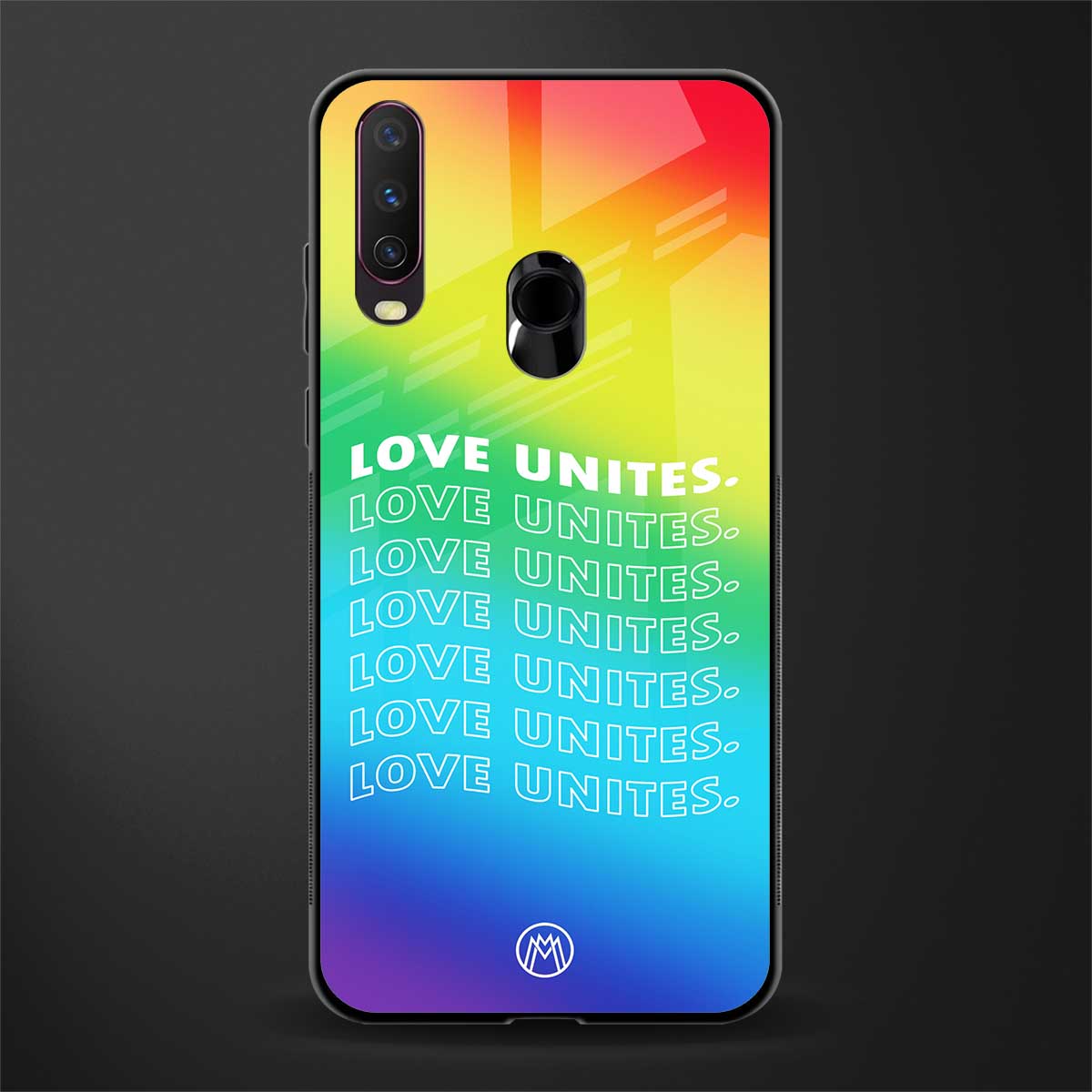 love unites glass case for vivo y12 image