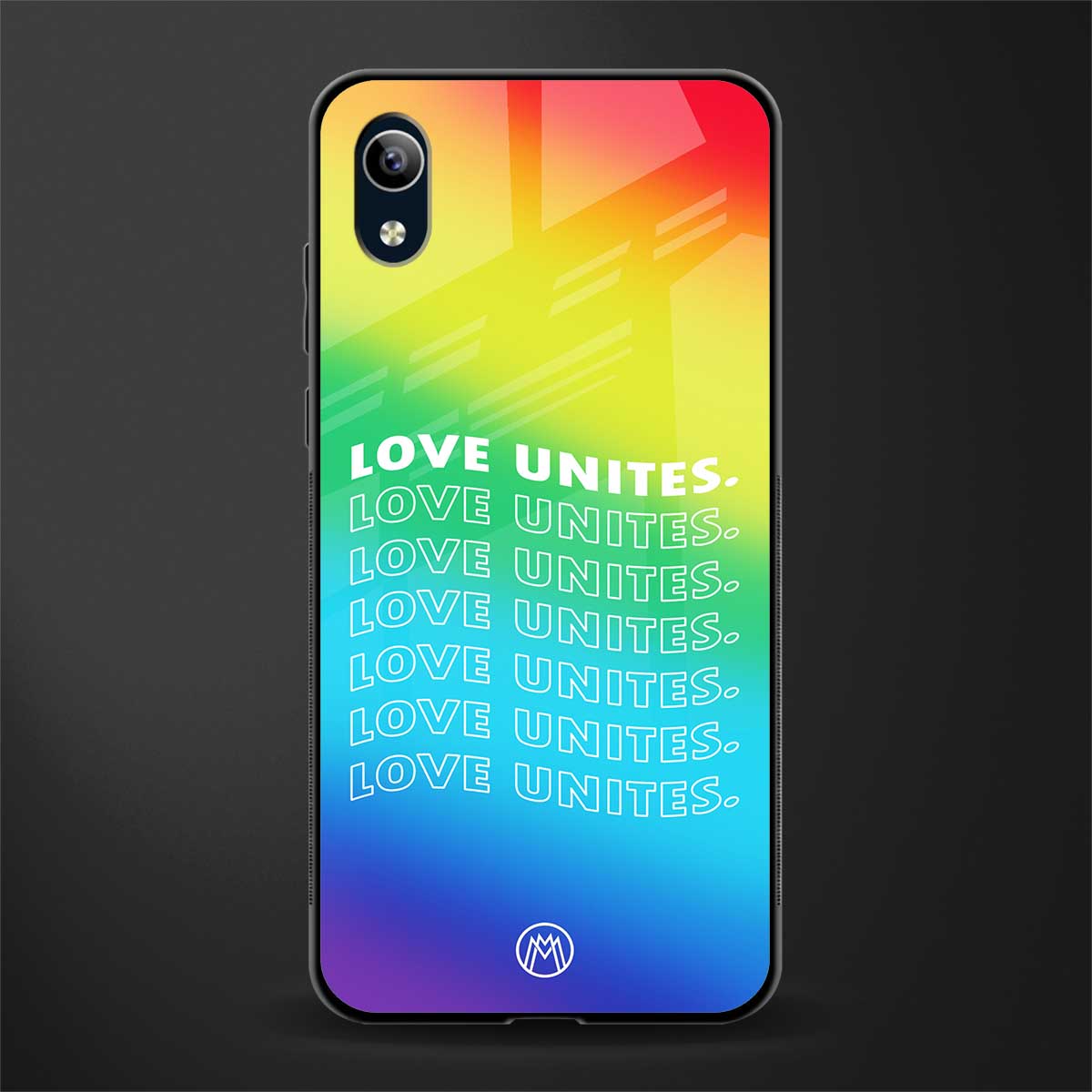 love unites glass case for vivo y1s without fingerprint image
