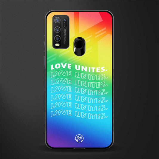 love unites glass case for vivo y50 image