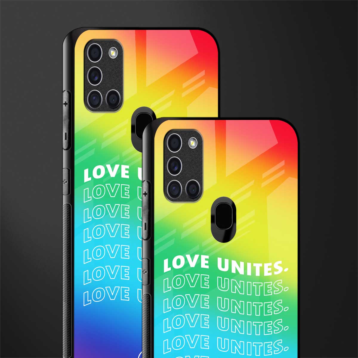 love unites glass case for samsung galaxy a21s image-2
