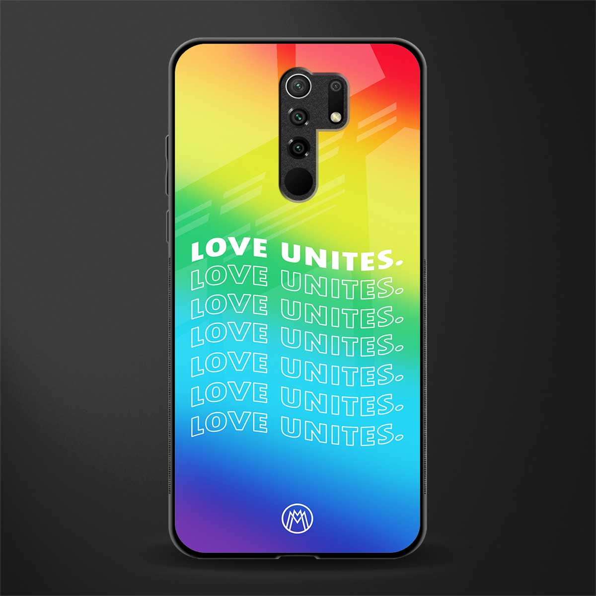 love unites glass case for redmi 9 prime image