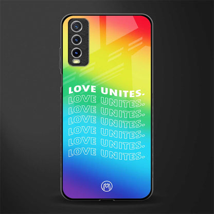 love unites glass case for vivo y20 image