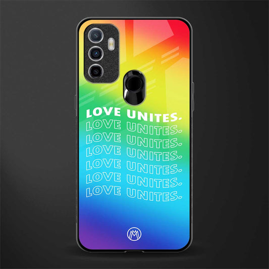 love unites glass case for oppo a53 image