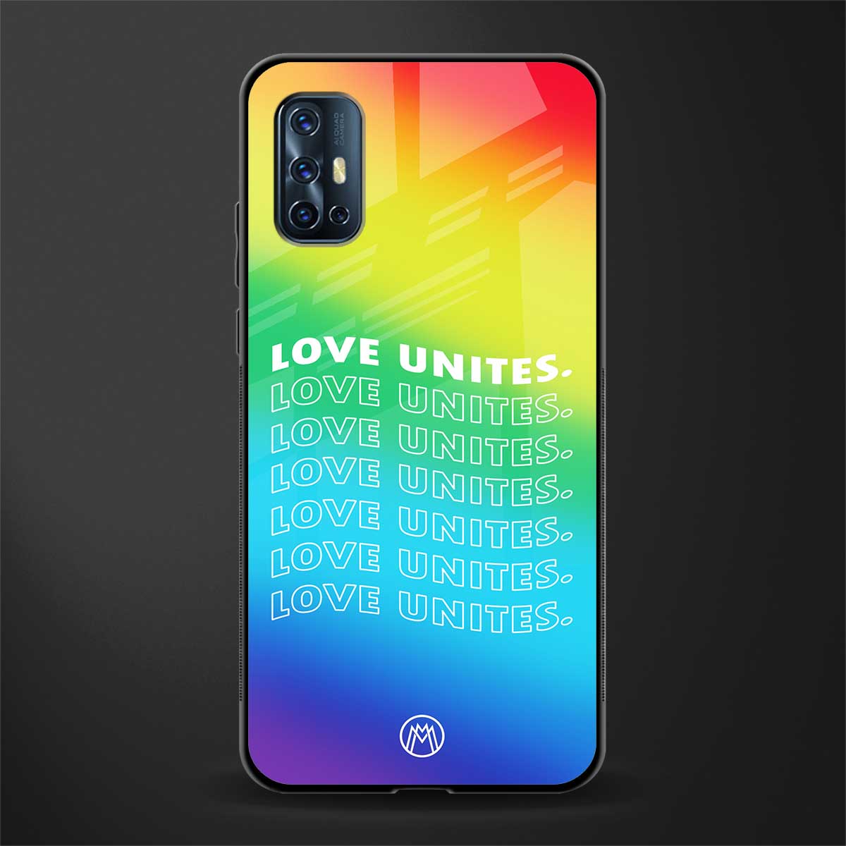 love unites glass case for vivo v17 image