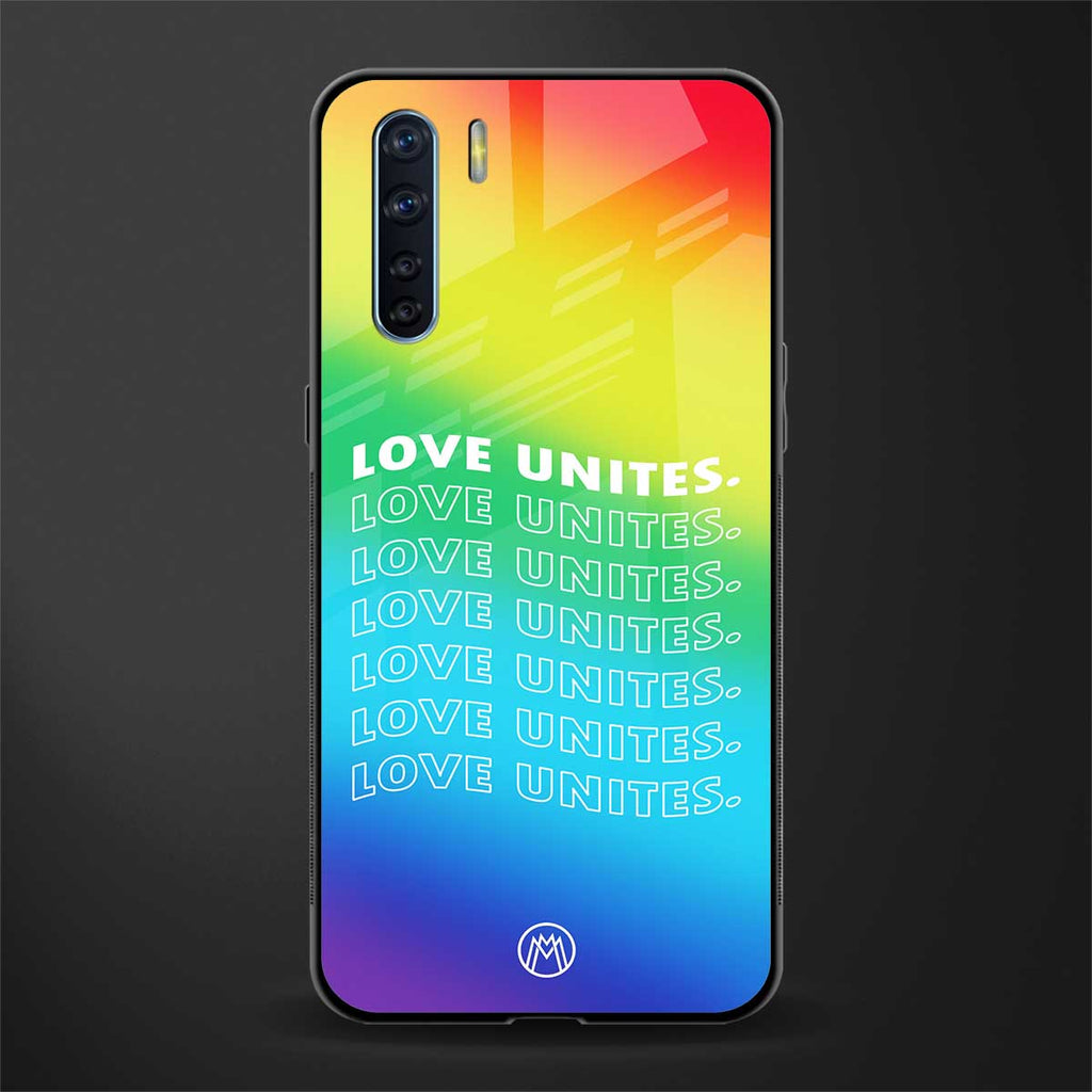 love unites glass case for oppo f15 image