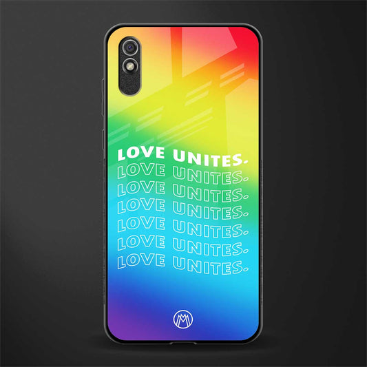 love unites glass case for redmi 9a image