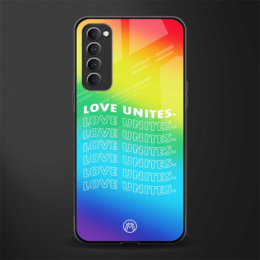 love unites glass case for oppo reno 4 pro image