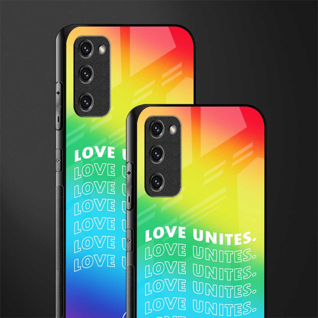 love unites glass case for samsung galaxy s20 fe image-2