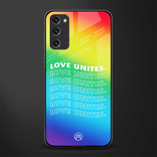 love unites glass case for samsung galaxy s20 fe image