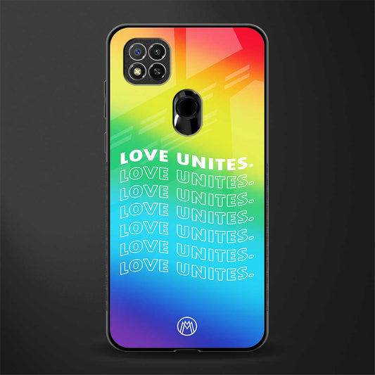 love unites glass case for redmi 9 image