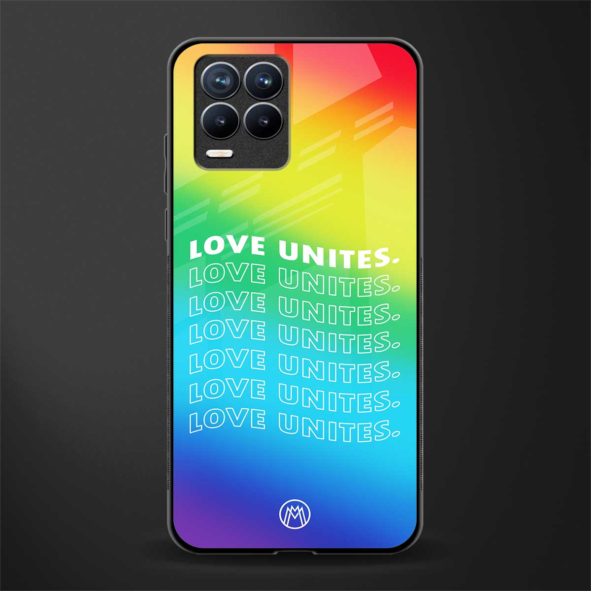 love unites glass case for realme 8 pro image