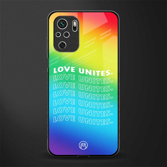 love unites glass case for redmi note 10 image