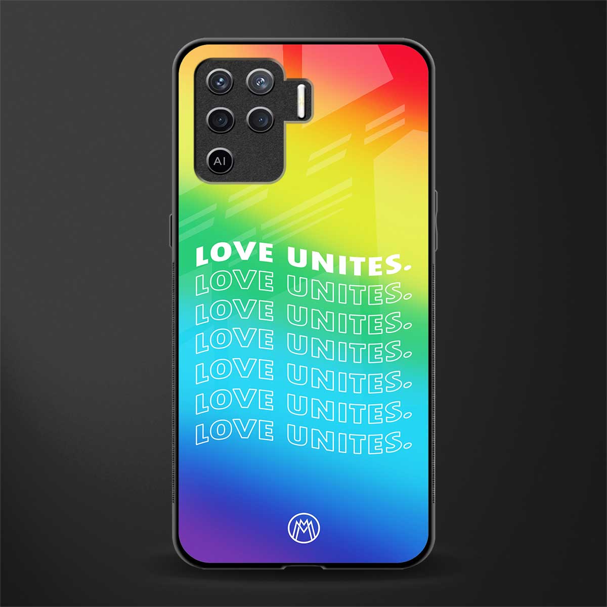 love unites glass case for oppo f19 pro image