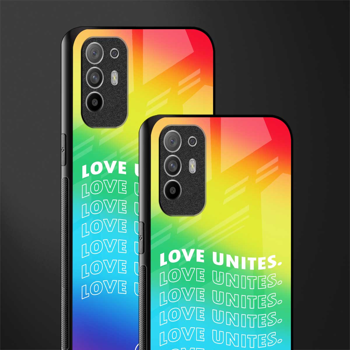 love unites glass case for oppo f19 pro plus image-2