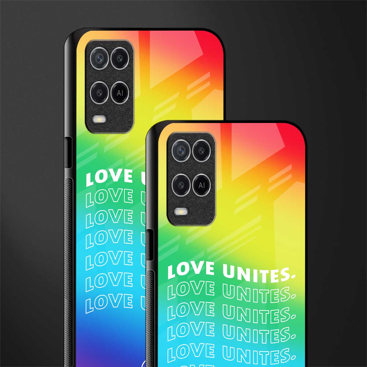 love unites glass case for oppo a54 image-2