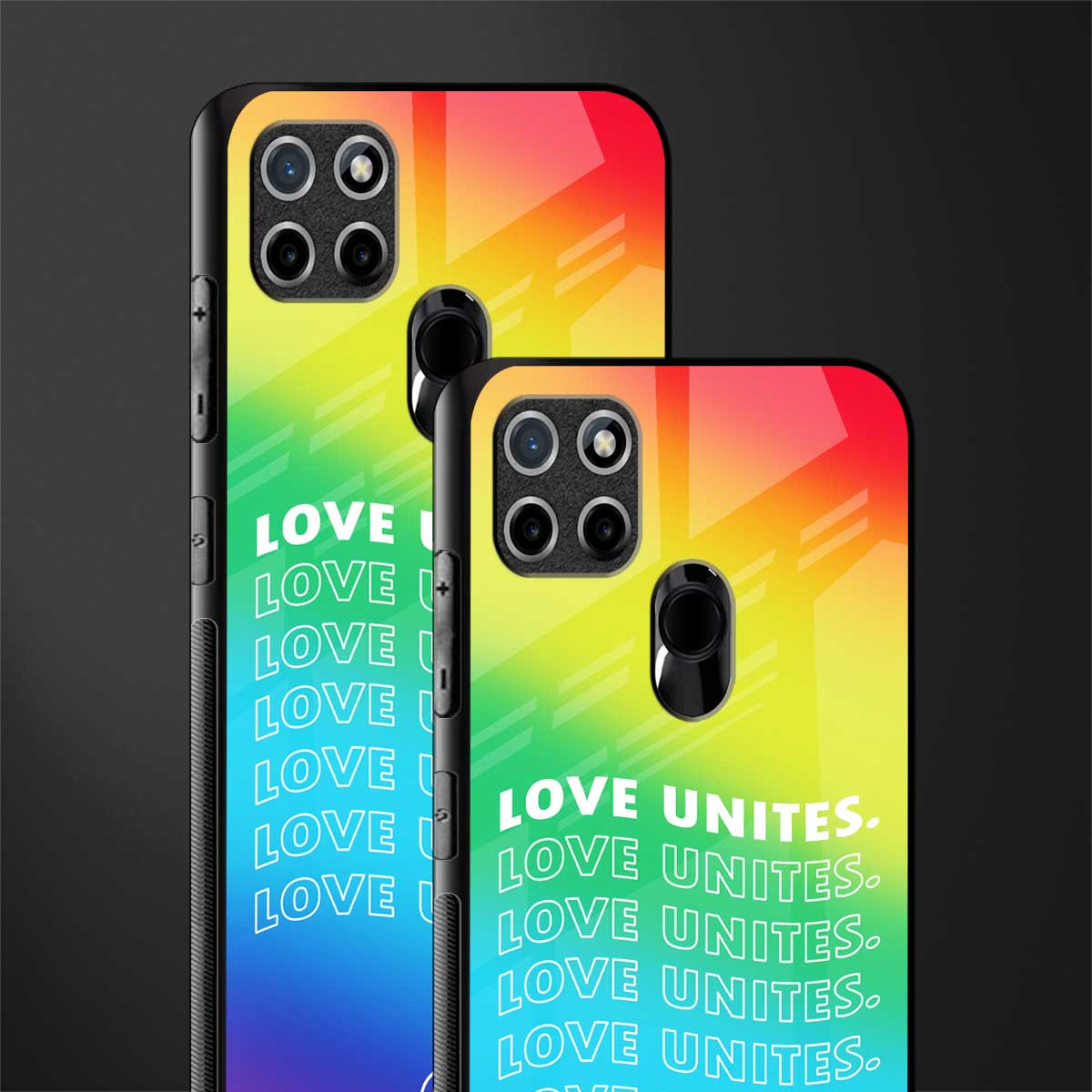 love unites glass case for realme c21 image-2