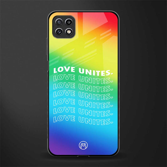 love unites glass case for samsung galaxy a22 5g image