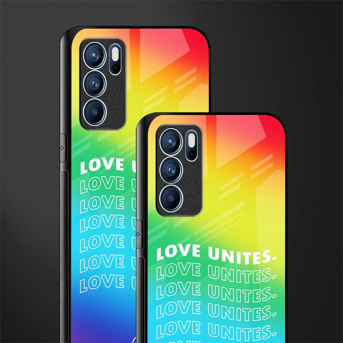 love unites glass case for oppo reno6 5g image-2