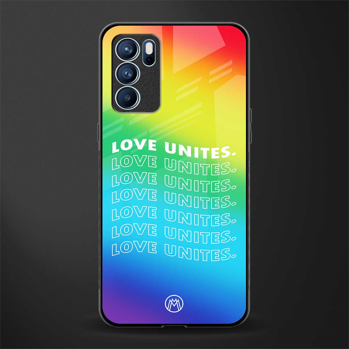 love unites glass case for oppo reno6 5g image