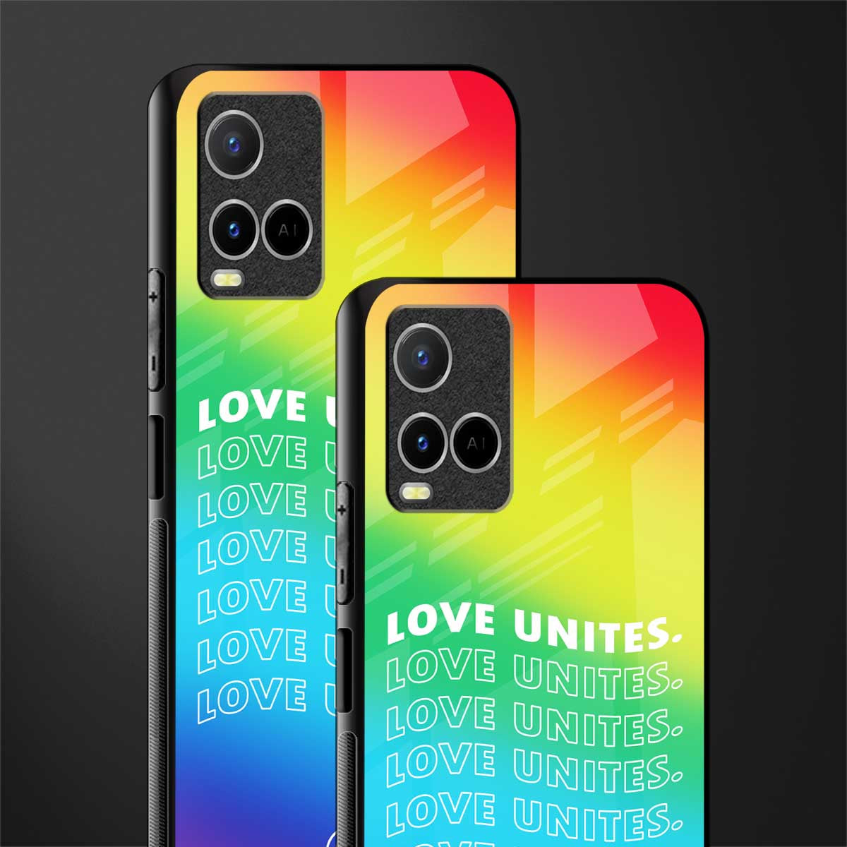 love unites glass case for vivo y21 image-2