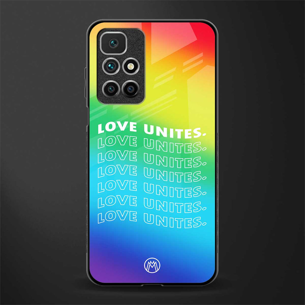 love unites glass case for redmi 10 prime image