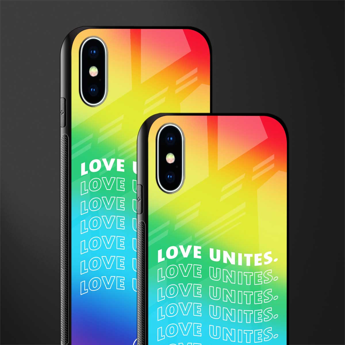 love unites glass case for iphone xs image-2