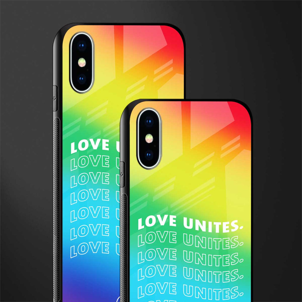 love unites glass case for iphone x image-2