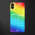 love unites glass case for iphone xs image