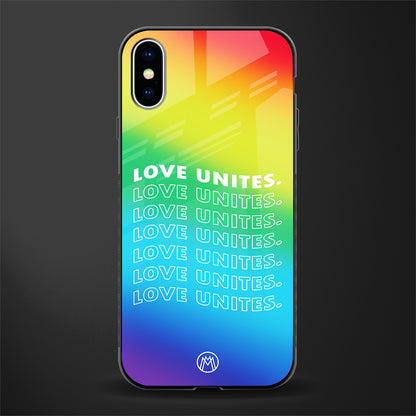 love unites glass case for iphone xs image