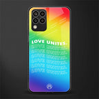 love unites back phone cover | glass case for samsung galaxy m33 5g