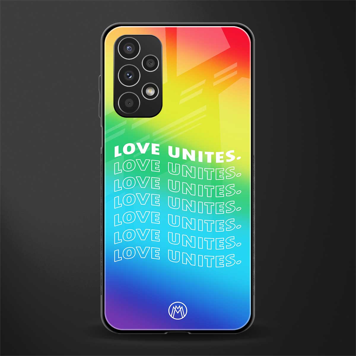 love unites back phone cover | glass case for samsung galaxy a13 4g