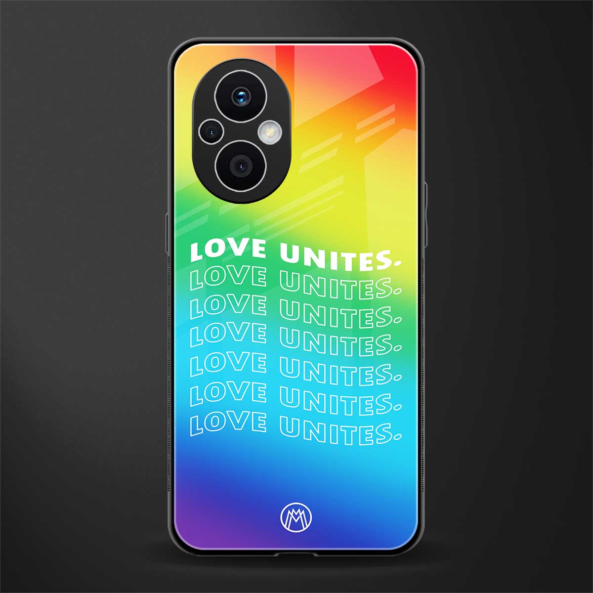 love unites back phone cover | glass case for oppo f21 pro 5g