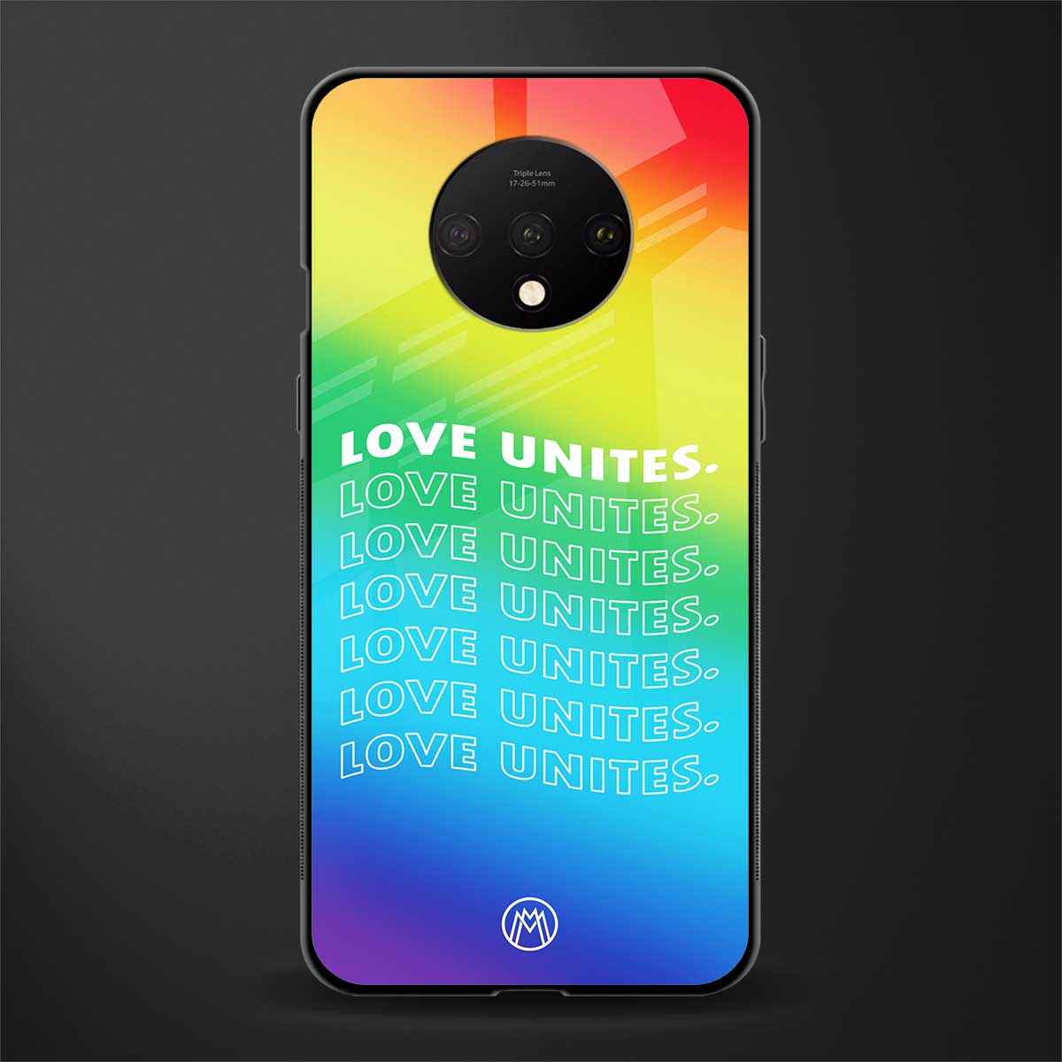 love unites glass case for oneplus 7t image