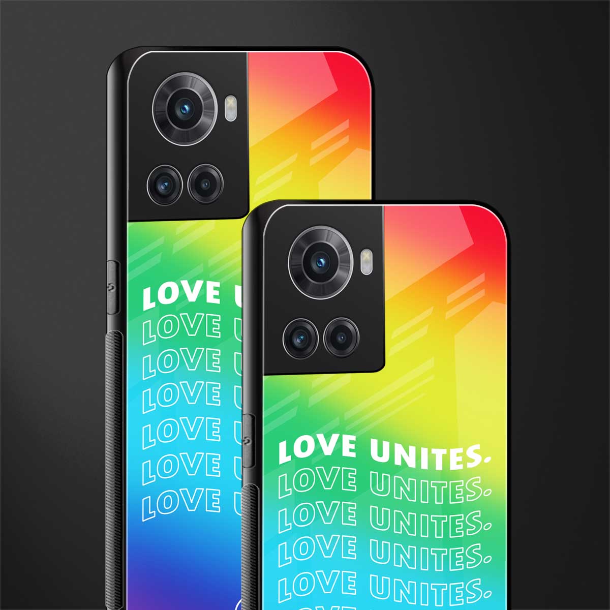 love unites back phone cover | glass case for oneplus 10r 5g