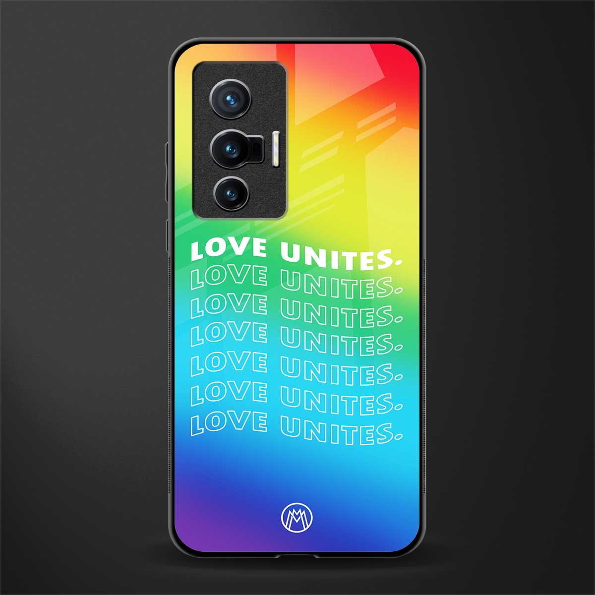 love unites glass case for vivo x70 image