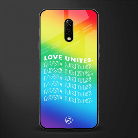 love unites glass case for oneplus 7 image