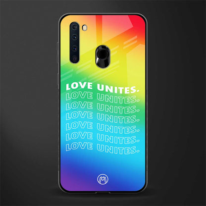 love unites glass case for samsung a21 image