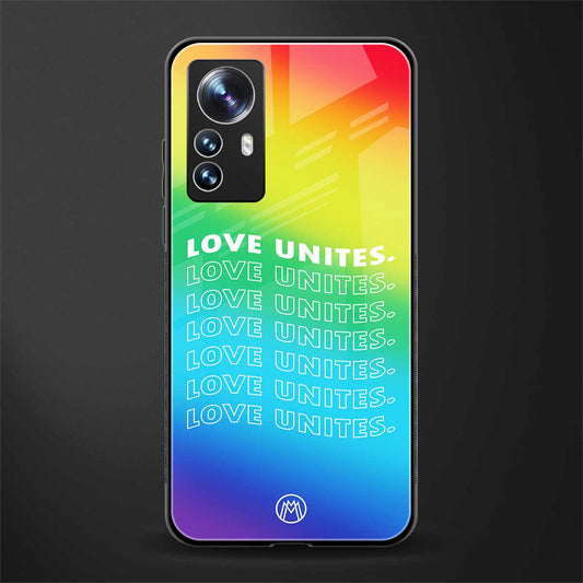 love unites back phone cover | glass case for xiaomi 12 pro